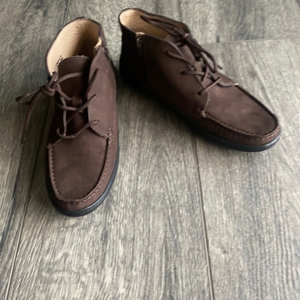 Marc Joseph shoes brown leather booties size 5.5 bikercore